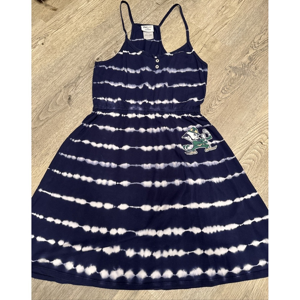 Notre Dame Fighting Irish Women's Dress Small Tie Dye Spaghetti Strap 34.5" NCAA